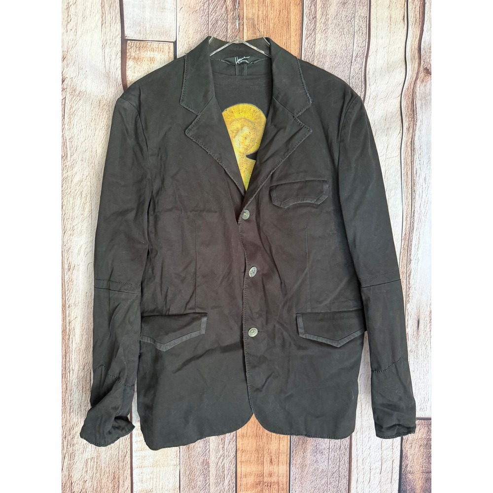 House of Howe English Country Gentleman Blazer Black Made in Italy Goth Size 42
